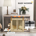 Load image into Gallery viewer, Dog Crate Furniture, Dog House Furniture Style for Large Breeds, Pet Kennel with Removable Cushion for Indoor Use, 98 x 58 x 61cm, Brown
