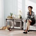 Load image into Gallery viewer, Dog Crate Furniture, Dog House Furniture Style for Large Breeds, Pet Kennel with Removable Cushion for Indoor Use, 98 x 58 x 61cm, Brown
