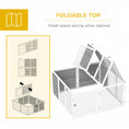 Load image into Gallery viewer, 48 Inch Rabbit Hutch Rabbit Run Small Animal Guinea Pig House Bunny Cage Hideaway Outdoor with Openable Roof Grey
