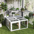 Load image into Gallery viewer, 48 Inch Rabbit Hutch Rabbit Run Small Animal Guinea Pig House Bunny Cage Hideaway Outdoor with Openable Roof Grey
