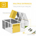 Load image into Gallery viewer, 48 Inch Rabbit Hutch Rabbit Run Small Animal Guinea Pig House Bunny Cage Hideaway Outdoor with Openable Roof Grey
