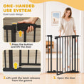 Load image into Gallery viewer, 30"-32" Baby Gate, 36"H Pet Gate with Auto-Close, Two-Way Open, Pressure Mounted for Stairs, Doorways and Hallways, Black
