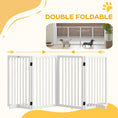 Load image into Gallery viewer, Free Standing Pet Gate, Foldable Dog Gates with 2 Support Feet, 4 Panels for Doorway Stairs, 30" High Wooden Pet Fence for Small Medium Dogs, Indoor Use, White
