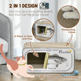 Load image into Gallery viewer, Cat Scratching Board, 2 in 1 Cat Scratcher Cardboard with Catnip, Canned Tuna Design Cat House for Indoor Kitty, Cream White
