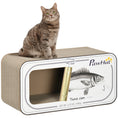 Load image into Gallery viewer, Cat Scratching Board, 2 in 1 Cat Scratcher Cardboard with Catnip, Canned Tuna Design Cat House for Indoor Kitty, Cream White
