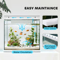 Load image into Gallery viewer, Fish Tank, 26L Glass Aquarium with Filter System, LED Lights, Water Pump, Betta Fish Tank for Goldfish, Shrimps, White
