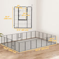 Load image into Gallery viewer, Dog Playpen, Wide 31.5" W Heavy-Duty Metal Puppy Play Pen, Pet Exercise Fences for Outside and Indoor, DIY Design with Door for Multiple Dogs, 24 Panels, 39" H
