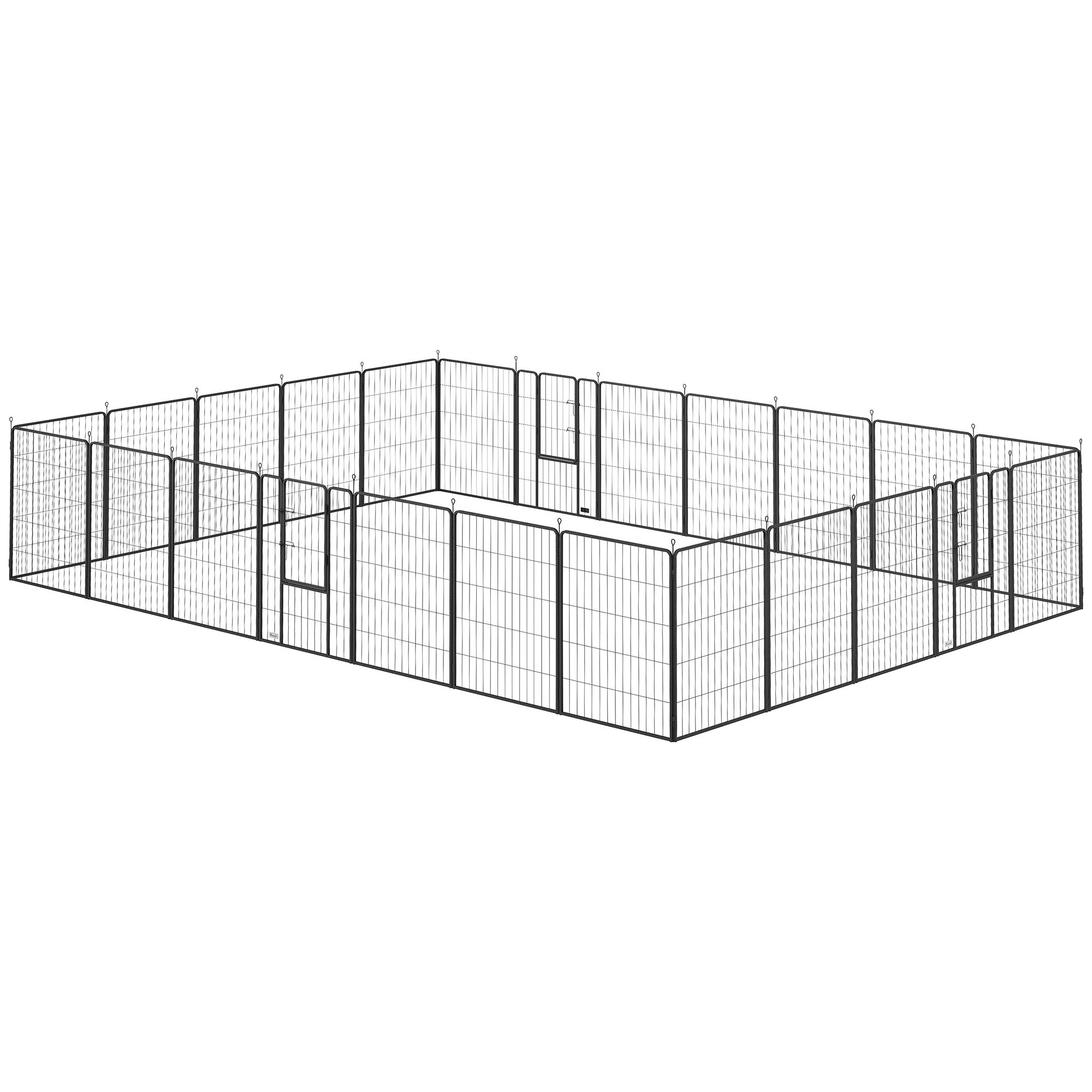 Dog Playpen, Wide 31.5" W Heavy-Duty Metal Puppy Play Pen, Pet Exercise Fences for Outside and Indoor, DIY Design with Door for Multiple Dogs, 24 Panels, 39" H
