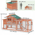 Load image into Gallery viewer, Chicken Coop with Run, Mobile Wooden Chicken House with Nesting Box, Roosting Bar, Ramp & Tray, Hen House Poultry Cage for 1-2 Hens, 74.8" L x 27.2" W x 38.2" H

