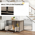 Load image into Gallery viewer, PawHut Dog Crate Furniture, Decorative Dog Kennel Indoor End Table with Double Doors, Multi-Purpose Pet Crate for Small to Large Dogs up to 88 lbs. , 46" , Walnut Wood Finish
