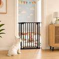 Load image into Gallery viewer, 30"-32" Baby Gate, 36"H Pet Gate with Auto-Close, Two-Way Open, Pressure Mounted for Stairs, Doorways and Hallways, Black
