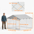 Load image into Gallery viewer, Outdoor Dog Kennel Dog Run with Waterproof, UV Resistant Cover, Dual Lock and Flexible Door for Small and Medium Sized Dogs, Chickens, Ducks, 7.5' x 7.5' x 5.6', Silver
