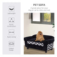 Load image into Gallery viewer, Dog Sofa Bed for XS-Sized Dogs, Cat Sofa with Soft Cushion, Pet Chair Lounge with Washable Cover, Removable Legs, Wooden Frame - Black

