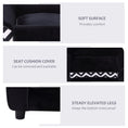 Load image into Gallery viewer, Dog Sofa Bed for XS-Sized Dogs, Cat Sofa with Soft Cushion, Pet Chair Lounge with Washable Cover, Removable Legs, Wooden Frame - Black
