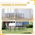 Load image into Gallery viewer, Dog Playpen, Wide 31.5"W Heavy-Duty Metal Puppy Play Pen, Pet Exercise Fences for Outside and Indoor, DIY Design with Door for Medium Dogs, 24 Panels, 31.5"H
