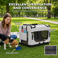 Load image into Gallery viewer, Pet Carrier Bag, Soft-Sided Dog Carrier with Security Buckle Strap, Washable Cushion and Folded Bowl, Lightweight Pet Travel Bag for Small to Large Dogs, Light Grey
