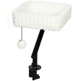 Load image into Gallery viewer, Cat Desk Bed, 360° Rotatable Raised Cat House for Desk and Window, Soft Kitten Hammock with Hanging Ball, Adjustable Clamp for Indoor Kittens, White
