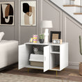 Load image into Gallery viewer, PawHut Cat Litter Box Enclosure, Kitty Litter Box Furniture with Scratching Pad, Storage, Hidden Litter Box End Side Table for Living Room, Bedroom, 31.5" x 20" x 24", White
