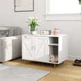 Load image into Gallery viewer, PawHut Cat Litter Box Enclosure, Kitty Litter Box Furniture with Scratching Pad, Storage, Hidden Litter Box End Side Table for Living Room, Bedroom, 31.5" x 20" x 24", White
