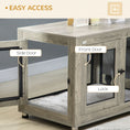 Load image into Gallery viewer, Dog Crate Furniture End Table w/ Soft Washable Cushion, Two Doors, Indoor Pet Kennel for Small Medium Large Dogs w/ Wire Mesh, Grey
