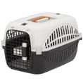 Charger l'image dans la visionneuse de la galerie, Plastic Dog and Cat Kennel Hard Sided, Airline Approved Pet Carrier for Mini Dogs and Cats, Portable Crate w/ Steel Wire Door, Water Bowl, for Car, Airplane, Outdoor, Black
