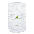 Load image into Gallery viewer, Bird Cage with Perches, Food Bowls, Swing, Parrot Cage for Budgie, Parakeet, Small Bird, 46.5 x 35.5 x 92cm, White
