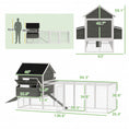 Load image into Gallery viewer, 137" Chicken Coop for 8-10 Chickens, Large Chicken House, Wooden Poultry Hen Cage with Nesting Box and Run for Backyard, Dark Gray
