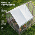 Load image into Gallery viewer, Large Wooden Chicken Coop for 8-10 Hens, Walk-in Chicken Run with Waterproof Cover, Nesting Boxes and Perches, Outdoor Poultry Cage Rabbit Hutch for Backyard, 83" x 73" x 73", Light Brown
