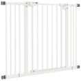 Charger l'image dans la visionneuse de la galerie, 29"-39" Wide Pet Gate with Door Dog Gate and Barrier Indoor for Stairs, 30 Inch Tall Pressure-Mounted Safety Gate, White
