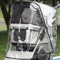Load image into Gallery viewer, Dog Stroller Rain Cover, Cover for Dog Pram Stroller Buggy w/ Rear Side Entry
