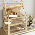 Load image into Gallery viewer, Wooden Hamster Cage, 3 Tier Gerbil Cage with Detachable 12.6" Deep Bottom, Hut, Seesaw, Exercise Wheel, Ramps, Small Animal Habitat for Dwarf, Rat, 24" x 16" x 29.5"
