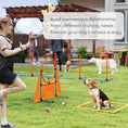 Load image into Gallery viewer, 6-Piece Dog Agility Equipment, Pet Agility Training Set with Weave Poles, Jump Ring, Hurdle, Pause Box, Obstacle Training Course Kit with Bag, Orange

