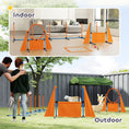 Load image into Gallery viewer, 6-Piece Dog Agility Equipment, Pet Agility Training Set with Weave Poles, Jump Ring, Hurdle, Pause Box, Obstacle Training Course Kit with Bag, Orange
