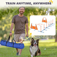 Load image into Gallery viewer, 6-Piece Dog Agility Equipment, Pet Agility Training Set with Weave Poles, Jump Ring, Hurdle, Pause Box, Obstacle Training Course Kit with Bag, Orange
