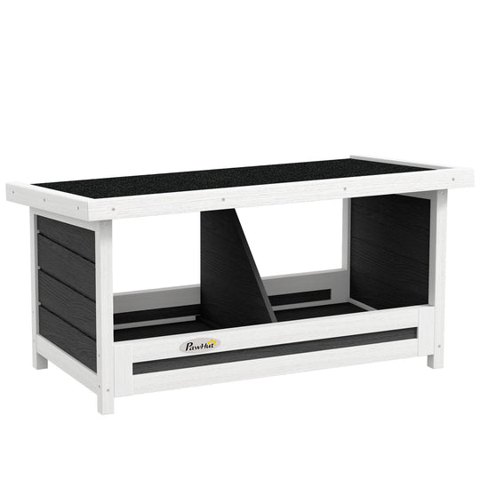 Chicken Nesting Box, 2 Compartments Wooden Nesting Boxes, Chicken Coop Accessories with Asphalt Roof for Indoor Outdoor Use, Up to 2 Hens