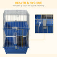 Load image into Gallery viewer, Double Tier Small Animal Cage Rabbit Chinchillas Cage w/ Ramp Food Dish Water Bottle Deep Trays Pet Home 72 x 44 x 67 cm
