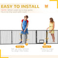 Load image into Gallery viewer, Dog Playpen, 30"H Pet Playpen, 5 Panels Puppy Exercise Pen Heavy Duty with Dog Gate & Cat Door, Indoor Outdoor Foldable Portable Dog Fence for Small & Medium Dogs
