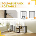 Load image into Gallery viewer, Dog Playpen, 30"H Pet Playpen, 5 Panels Puppy Exercise Pen Heavy Duty with Dog Gate & Cat Door, Indoor Outdoor Foldable Portable Dog Fence for Small & Medium Dogs
