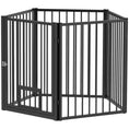Load image into Gallery viewer, Dog Playpen, 30"H Pet Playpen, 5 Panels Puppy Exercise Pen Heavy Duty with Dog Gate & Cat Door, Indoor Outdoor Foldable Portable Dog Fence for Small & Medium Dogs
