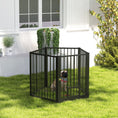 Load image into Gallery viewer, Dog Playpen, 30"H Pet Playpen, 5 Panels Puppy Exercise Pen Heavy Duty with Dog Gate & Cat Door, Indoor Outdoor Foldable Portable Dog Fence for Small & Medium Dogs
