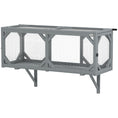 Load image into Gallery viewer, Cat Tunnel, Wooden Catio Outdoor Cat Enclosure with 2 Doors and Extendable Design, Wall-Mounted Pet Run for Indoor/Outdoor Use, Grey
