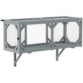 Load image into Gallery viewer, Cat Tunnel, Wooden Catio Outdoor Cat Enclosure with 2 Doors and Extendable Design, Wall-Mounted Pet Run for Indoor/Outdoor Use, Grey
