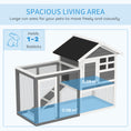 Load image into Gallery viewer, 48" Weatherproof Wooden Rabbit Hutch With Slant Roof And Screened Outdoor Run, Grey
