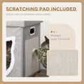 Load image into Gallery viewer, Cat House Cave, Cat Bed Cube with Scratching Pad, Soft Detachable & Washable Cushion, Toy Ball, for Indoor Kittens, Grey

