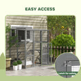 Load image into Gallery viewer, PawHut Catio Outdoor Cat Enclosure, Large Cat House, Wooden Cat Window Box with Scratching Posts, Weather Protection Roof for 1-2 Kitties, Resting Boxes, 68" x 35.5" x 70.5", Gray
