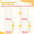 Load image into Gallery viewer, Dog Gate, 42" Extra Tall Pet Gate with Cat Door, Includes 2.8" and 5.5" Extension Kits, Pressure Mounted Stair Gate for Doorways, Hallways, Stairways, 30"-41" Width
