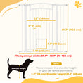 Load image into Gallery viewer, Dog Gate, 42" Extra Tall Pet Gate with Cat Door, Includes 2.8" and 5.5" Extension Kits, Pressure Mounted Stair Gate for Doorways, Hallways, Stairways, 30"-41" Width
