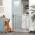 Load image into Gallery viewer, Dog Gate, 42" Extra Tall Pet Gate with Cat Door, Includes 2.8" and 5.5" Extension Kits, Pressure Mounted Stair Gate for Doorways, Hallways, Stairways, 30"-41" Width

