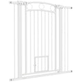 Load image into Gallery viewer, Dog Gate, 42" Extra Tall Pet Gate with Cat Door, Includes 2.8" and 5.5" Extension Kits, Pressure Mounted Stair Gate for Doorways, Hallways, Stairways, 30"-41" Width
