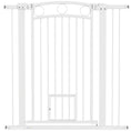 Load image into Gallery viewer, Dog Gate, 42" Extra Tall Pet Gate with Cat Door, Includes 2.8" and 5.5" Extension Kits, Pressure Mounted Stair Gate for Doorways, Hallways, Stairways, 30"-41" Width
